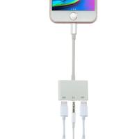 8 Pin Male to Dual 8 Pin Female & 3.5mm Female Audio Adapter For iPhone X & iPhone 8 & 7 iPhone 8 Plus & 7 Plus