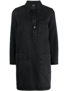 A.P.C. robe Aurelia en jean - Noir