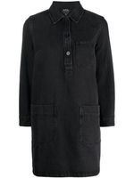 A.P.C. robe Aurelia en jean - Noir - thumbnail