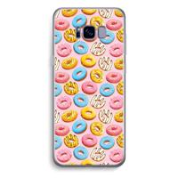 Pink donuts: Samsung Galaxy S8 Plus Transparant Hoesje - thumbnail