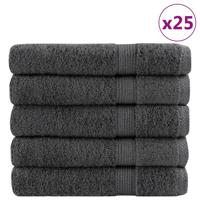 VidaXL Saunadoeken solund 25 st 600 g/m² 80x200 cm antracietkleur
