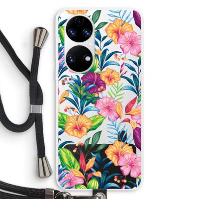 Tropisch 2: Huawei P50 Transparant Hoesje met koord