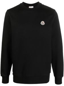 Moncler sweat en coton à patch logo - Noir