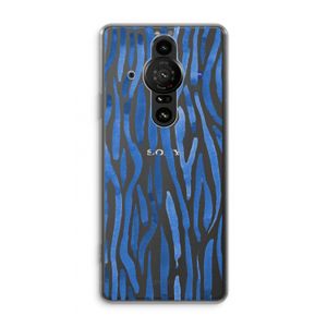 Blauwe nerven: Sony Xperia Pro-I Transparant Hoesje