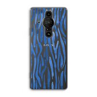 Blauwe nerven: Sony Xperia Pro-I Transparant Hoesje