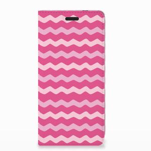 Nokia 3.1 (2018) Hoesje met Magneet Waves Pink