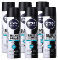 Nivea Men Black & White Invisible Fresh Deodorant Spray Voordeelverpakking Nivea Men Black & White Invisible Fresh Deodorant Spray Voordeelverpakking