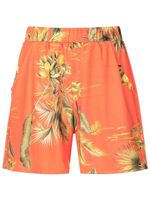 Lygia & Nanny short fleuri à taille haute - Orange