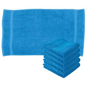 Towelcity Luxe badhanddoek - 6x - bright blauw - 50 x 90 cm - 550 grams - Badkamer textiel - Katoen