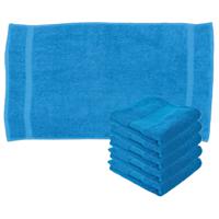 Towelcity Luxe badhanddoek - 6x - bright blauw - 50 x 90 cm - 550 grams - Badkamer textiel - Katoen