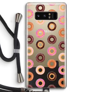 Donuts: Samsung Galaxy Note 8 Transparant Hoesje met koord
