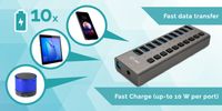 i-tec USB 3.0 Charging HUB 10 port + Power Adapter 48 W - thumbnail