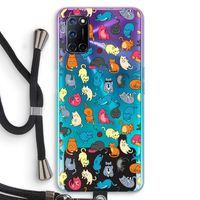 Kleurrijke katten: Oppo A72 Transparant Hoesje met koord