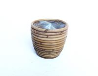 Pot rond ballon streep D13H11 cm - Van der leeden