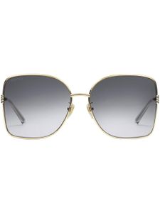 Gucci Eyewear Zonnebril met vierkant montuur - Goud