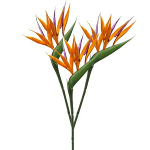 Kunstbloem Strelitzia - 3x - 65 cm - losse tak - kunst zijdebloem - Paradijsvogelplant - decoratie