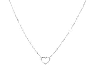 Ketting Hart-Ankerschakel witgoud 0,8 mm 40 - 42 - 44 cm