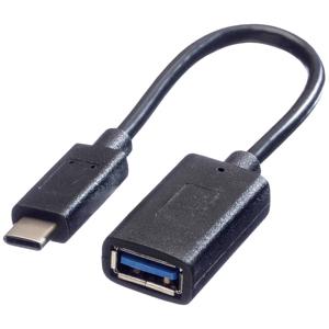 VALUE USB 3.2 Gen 1 Kabel, USB Type C - A, M/F, OTG, VALUE USB 3.2 Kabel, USB Type C - A, M/F, OTG , zwart, 0,15 m