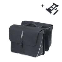 Dubble fietstas Basil Forte MIK 35 liter 15 x 38 x 30 cm - zwart