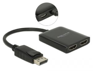 DeLOCK 87720 video splitter DisplayPort 2x HDMI