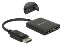 Delock 87720 DisplayPort 1.2-splitter 1 x DisplayPort in > 2 x HDMI uit 4K 30 Hz - thumbnail