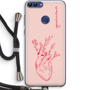 Blooming Heart: Huawei P Smart (2018) Transparant Hoesje met koord