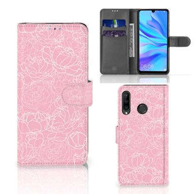 Huawei P30 Lite (2020) Hoesje White Flowers