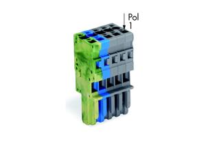 WAGO 769-105/000-039 Connector, female Groen, Geel, Blauw, Grijs 50 stuk(s)