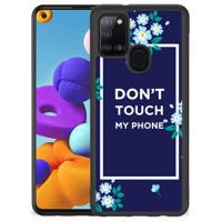 Samsung Galaxy A21s | TPU Hoesje | Flowers Blue DTMP Samsung Galaxy A21s | TPU Hoesje | Flowers Blue DTMP
