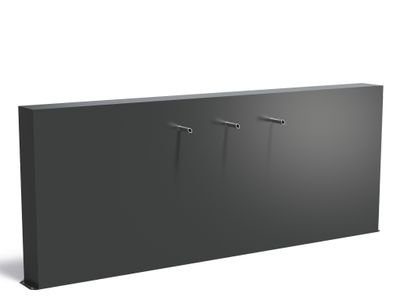 Vijvermuur aluminium vrijstaand 300x25x120cm.