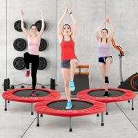 φ97cm Mini Trampoline Fitness Trampoline Opvouwbaar Kindertrampoline tot 150kg Belastbaar Rood