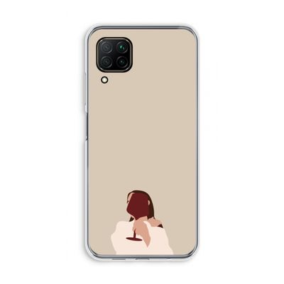 I drink wine: Huawei P40 Lite Transparant Hoesje