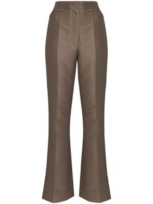 Low Classic pantalon slim à taille haute - Vert