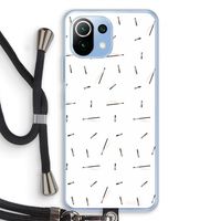 Hipster stripes: Xiaomi Mi 11 Lite Transparant Hoesje met koord