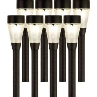 Lumineo Jive solar verlichting - 8x - buitenlamp/tuinlamp - LED - 32 cm