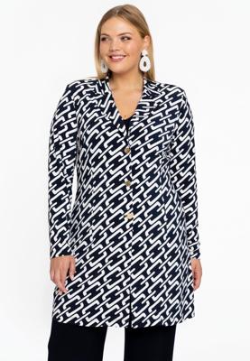 Yoek Blazer lang COLLIER | Blauw | Maat 46/48