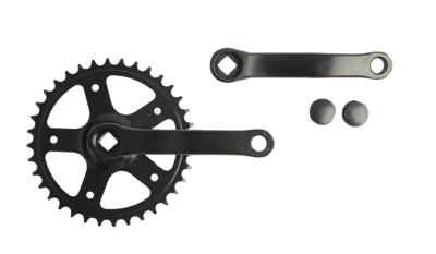 Vinty crankstel 36t. spieloos 130mm 1/8 zwart