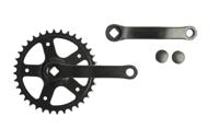 Vinty crankstel 36t. spieloos 130mm 1/8 zwart
