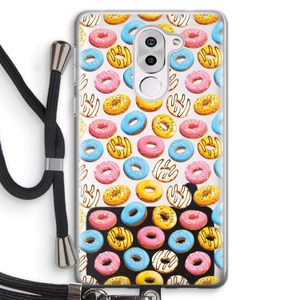 Pink donuts: Honor 6X Transparant Hoesje met koord