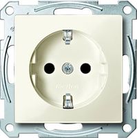 Merten stopcontact enkel creme mat 230-0444 kinderveilig