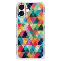 iPhone 16 Plus Doorzichtige Silicone Hoesje Geruit