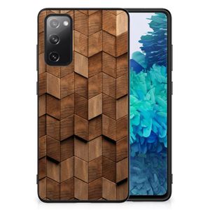 Houten Print Telefoonhoesje voor Samsung Galaxy S20 FE Wooden Cubes