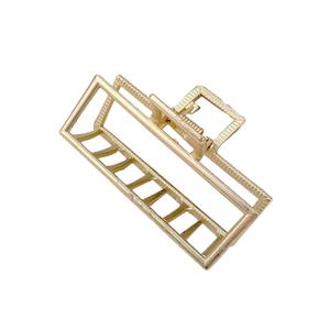 MsBlossom - Rectangle Hair Claw - 1pc - Gold