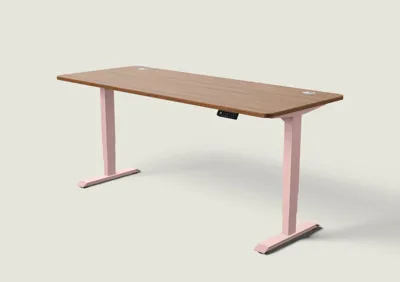 Desktronic HomePro bureau Zachtroze / Walnoot / 200x80 cm