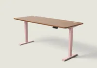 Desktronic HomePro bureau Zachtroze / Walnoot / 200x80 cm