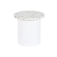 Bijzettafel Home ESPRIT Wit Hout MDF Terrazzo 40 x 40 x 37,5 cm
