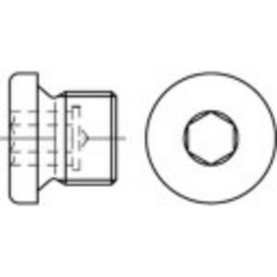 TOOLCRAFT TO-5449269 Sluitschroeven 1/2 mm Binnenzeskant (inbus) DIN 908 Messing 50 stuk(s)