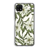 Wit bloemenpatroon: Samsung Galaxy A22 5G Transparant Hoesje