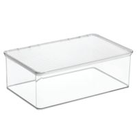 iDesign - Opbergbox met Deksel, 27.3 x 18.4 x 9.5 cm, Stapelbaar, Kunststof, Transparant - iDesign Kitchen Binz - thumbnail