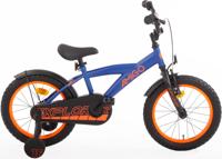 AMIGO Explorer 16 Inch Jongens Terugtraprem Blauw/Oranje